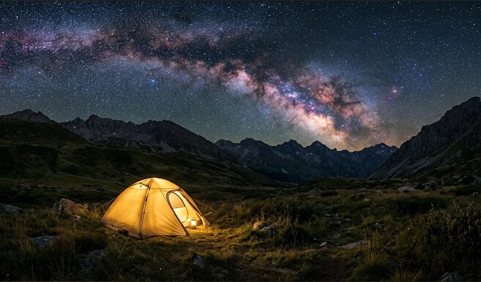 Acampar, vivaquear o pernoctar